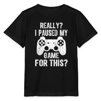 Gaming Online Console Controller Gamer Lifestyle - T-shirt bio MINI CREATOR Stanley/Stella Enfant - noir - Devant - Mikhail (115cm)