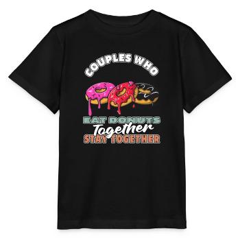 Donut Couple - Stanley/Stella MINI CREATOR Kids’ T-Shirt - black - Front - Mikhail (115cm)