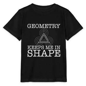 Geometry Keeps Me In Shape - Stanley/Stella Kinder T-Shirt MINI CREATOR  - Schwarz - Vorne - Mikhail (115cm)