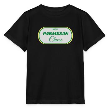 Funny Matching Parmesan Cheese Food Matching Trend - Stanley/Stella MINI CREATOR Kids’ T-Shirt - black - Front - Mikhail (115cm)