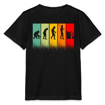 Evolution Gamer Geschenk Humor Teen Gaming - Stanley/Stella Kinder T-Shirt MINI CREATOR  - Schwarz - Vorne - Mikhail (115cm)