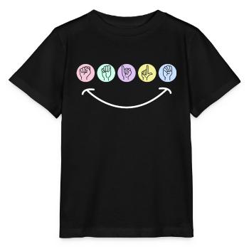 Gebärdensprache Für Gehörlose - Stanley/Stella Kinder T-Shirt MINI CREATOR  - Schwarz - Vorne - Mikhail (115cm)