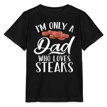 Steak Lover Steak Cadeau - T-shirt bio MINI CREATOR Stanley/Stella Enfant - noir - Devant - Mikhail (115cm)
