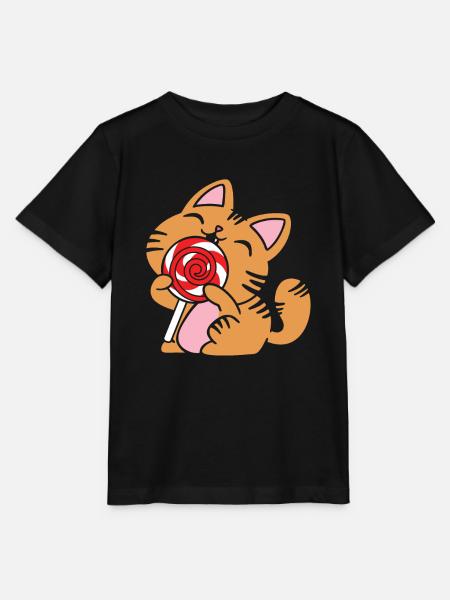 Lutscher Süßigkeiten Geschenk - Stanley/Stella Kinder T-Shirt MINI CREATOR - Schwarz