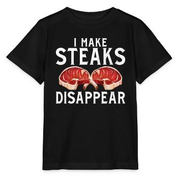 Steak Lover Steak Cadeau - T-shirt bio MINI CREATOR Stanley/Stella Enfant - noir - Devant - Mikhail (115cm)