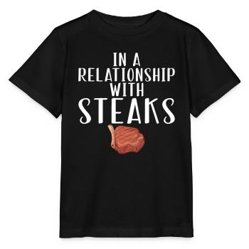 Steak Lover Steak Cadeau - T-shirt bio MINI CREATOR Stanley/Stella Enfant - noir - Devant - Mikhail (115cm)