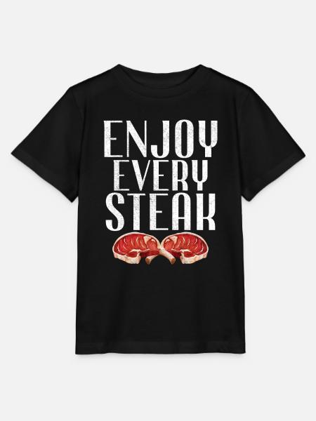 Steak Lover Steak Geschenk - Stanley/Stella Kinder T-Shirt MINI CREATOR  - Schwarz