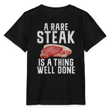 Steak Lover Steak Cadeau - T-shirt bio MINI CREATOR Stanley/Stella Enfant - noir - Devant - Mikhail (115cm)