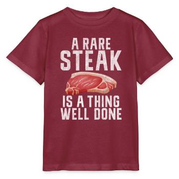 Steak Lover Steak Cadeau - T-shirt bio MINI CREATOR Stanley/Stella Enfant - bordeaux - Devant - Kain (125cm)