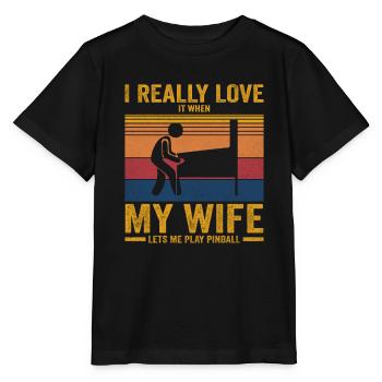 Arcade Maschine Vintage Retro Flipper Spiel Liebha - Stanley/Stella Kinder T-Shirt MINI CREATOR  - Schwarz - Vorne - Mikhail (115cm)
