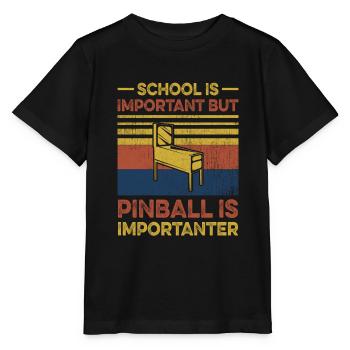 Flipper Arcade Game Lifes Retro-Flipperautomaten - Stanley/Stella Kinder T-Shirt MINI CREATOR  - Schwarz - Vorne - Mikhail (115cm)