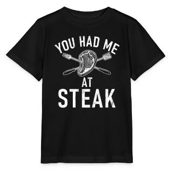 Steak Lover Steak Cadeau - T-shirt bio MINI CREATOR Stanley/Stella Enfant - noir - Devant - Mikhail (115cm)