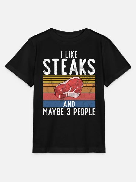 Steak Lover Steak Geschenk - Stanley/Stella Kinder T-Shirt MINI CREATOR - Schwarz