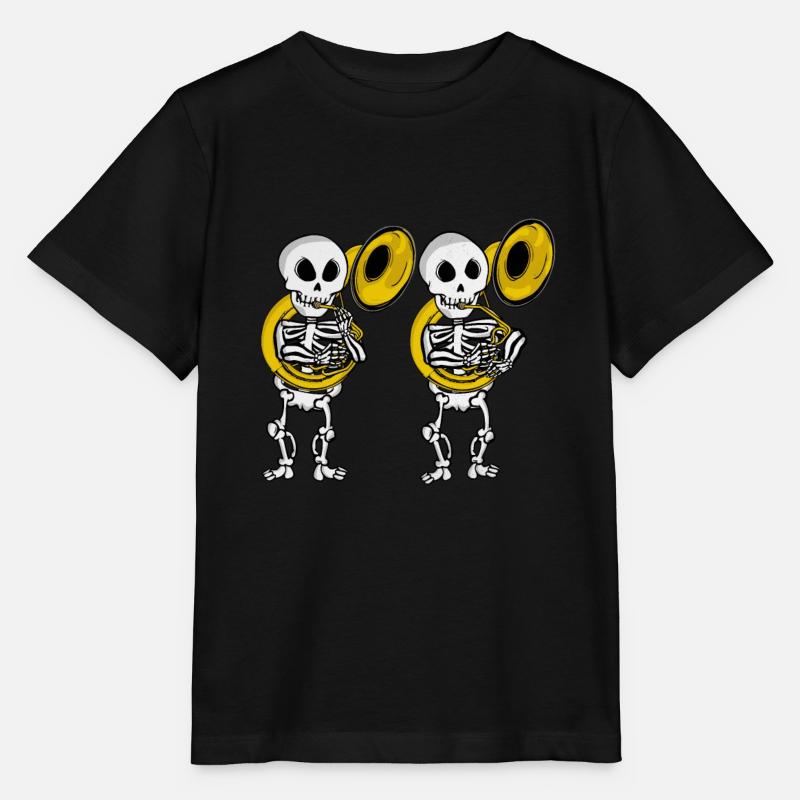 Sousaphone Player Skeleton Music Big Band Sousaphone - T-shirt bio MINI CREATOR Stanley/Stella Enfant - noir