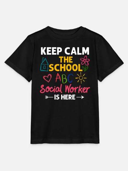 Schulsozialarbeit Schule Sozialarbeit Büro Sozial - Stanley/Stella Kinder T-Shirt MINI CREATOR - Schwarz