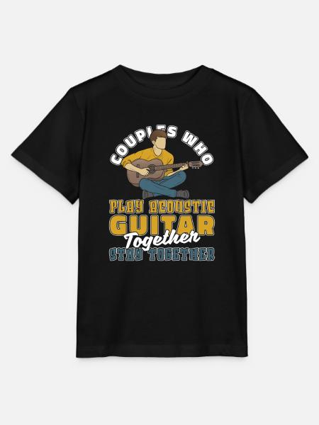 Akustikgitarre Paar - Stanley/Stella Kinder T-Shirt MINI CREATOR  - Schwarz