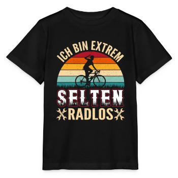 Ich bin extrem selten Radlos Fahrradfahrer - Stanley/Stella Kinder T-Shirt MINI CREATOR  - Schwarz - Vorne - Mikhail (115cm)