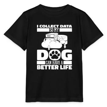 Chien analyste de données en science des données - T-shirt bio MINI CREATOR Stanley/Stella Enfant - noir - Devant - Mikhail (115cm)