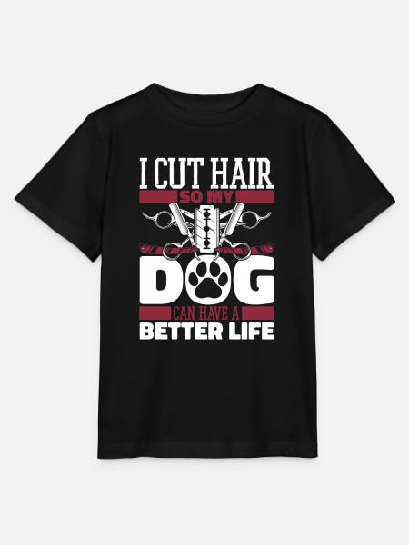 Barber Barbershop Hund - Stanley/Stella Kinder T-Shirt MINI CREATOR - Schwarz