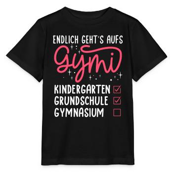 Endlich gehts auf Gymi - Einschulung Gymnasium - Stanley/Stella Kinder T-Shirt MINI CREATOR  - Schwarz - Vorne - Mikhail (115cm)
