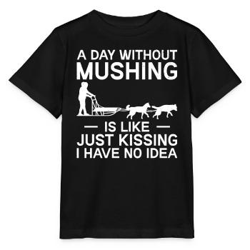 Alaska Mushing Dog Mushers Huskies - Stanley/Stella MINI CREATOR Kids’ T-Shirt - black - Front - Mikhail (115cm)