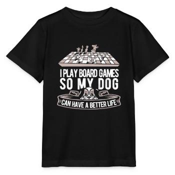 Board game board game dog - Stanley/Stella MINI CREATOR Kids’ T-Shirt - black - Front - Mikhail (115cm)
