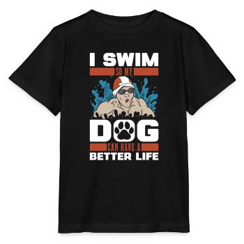 Nageur Nageurs Chien - T-shirt bio MINI CREATOR Stanley/Stella Enfant - noir - Devant - Mikhail (115cm)