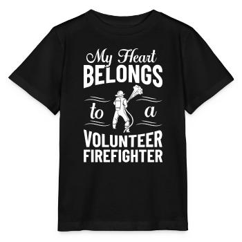 Pompiers volontaires - T-shirt bio MINI CREATOR Stanley/Stella Enfant - noir - Devant - Mikhail (115cm)