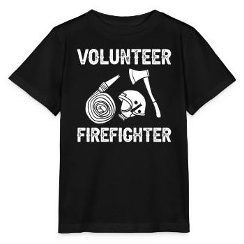 Pompiers volontaires - T-shirt bio MINI CREATOR Stanley/Stella Enfant - noir - Devant - Mikhail (115cm)