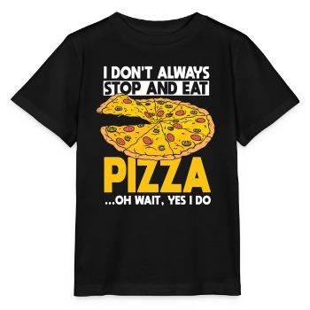 Citation Cool Pizza Lovers - T-shirt bio MINI CREATOR Stanley/Stella Enfant - noir - Devant - Mikhail (115cm)