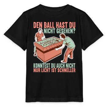Tischfussball Tischkicker - Stanley/Stella Kinder T-Shirt MINI CREATOR  - Schwarz - Vorne - Mikhail (115cm)
