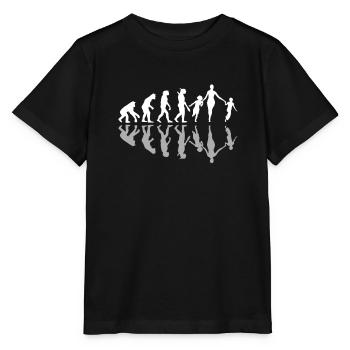 Human Evolution Mom Of Two Humor Family Mother - Stanley/Stella MINI CREATOR Kids’ T-Shirt - black - Front - Mikhail (115cm)