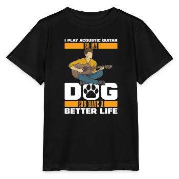 Chien de guitare acoustique - T-shirt bio MINI CREATOR Stanley/Stella Enfant - noir - Devant - Mikhail (115cm)