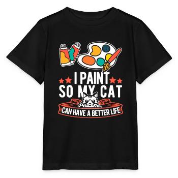 Peintre Vernisseur Chien - T-shirt bio MINI CREATOR Stanley/Stella Enfant - noir - Devant - Mikhail (115cm)