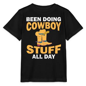 Cowboy stuff Farm Rancher made - Stanley/Stella MINI CREATOR Kids’ T-Shirt - black - Front - Mikhail (115cm)