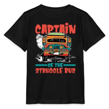 Captain Of The Struggle Bus 8 - Stanley/Stella MINI CREATOR Kids’ T-Shirt - black - Front - Mikhail (115cm)