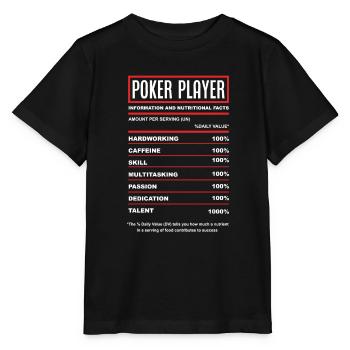 Joueur de poker Joueur de poker Cadeau de poker - T-shirt bio MINI CREATOR Stanley/Stella Enfant - noir - Devant - Mikhail (115cm)