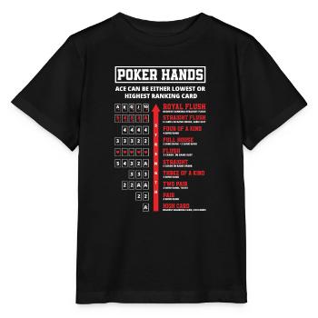 Joueur de poker Joueur de poker Cadeau de poker - T-shirt bio MINI CREATOR Stanley/Stella Enfant - noir - Devant - Mikhail (115cm)