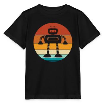 Roboter - Stanley/Stella Kinder T-Shirt MINI CREATOR  - Schwarz - Vorne - Mikhail (115cm)