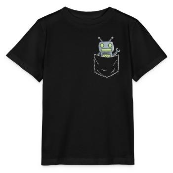 Roboter - Stanley/Stella Kinder T-Shirt MINI CREATOR  - Schwarz - Vorne - Mikhail (115cm)