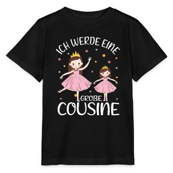 Große Cousine verkünden Prinzessin Große Cousine - Stanley/Stella Kinder T-Shirt MINI CREATOR  - Schwarz - Vorne - Mikhail (115cm)