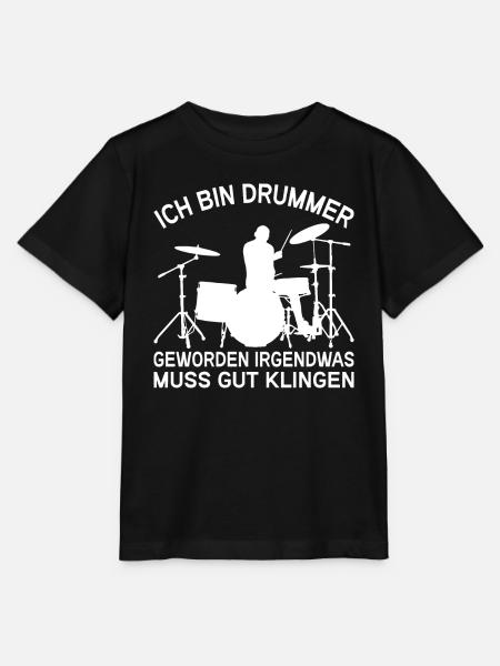 Drummer Drumsticks Schlagzeug Musiker - Stanley/Stella Kinder T-Shirt MINI CREATOR - Schwarz
