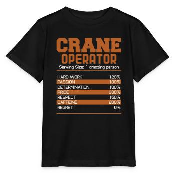 Kranführer Kran Geschenk - Stanley/Stella Kinder T-Shirt MINI CREATOR  - Schwarz - Vorne - Mikhail (115cm)