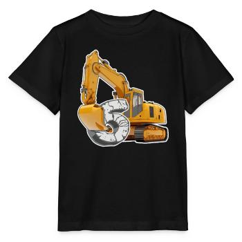 Ich bin 6 Bagger 6. Geburtstag 6 Jahr Bauarbeiter - Stanley/Stella Kinder T-Shirt MINI CREATOR  - Schwarz - Vorne - Mikhail (115cm)