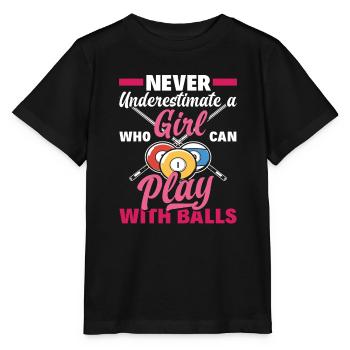 Billard Filles Femmes - T-shirt bio MINI CREATOR Stanley/Stella Enfant - noir - Devant - Mikhail (115cm)