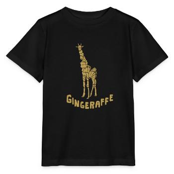 Animaux gingembre « gingeraffer » girafe - T-shirt bio MINI CREATOR Stanley/Stella Enfant - noir - Devant - Mikhail (115cm)