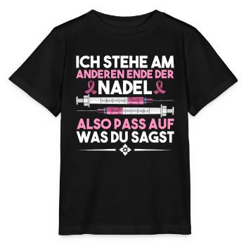 Ich Stehe Am Anderen Ende Der Nadel - Stanley/Stella Kinder T-Shirt MINI CREATOR  - Schwarz - Vorne - Mikhail (115cm)