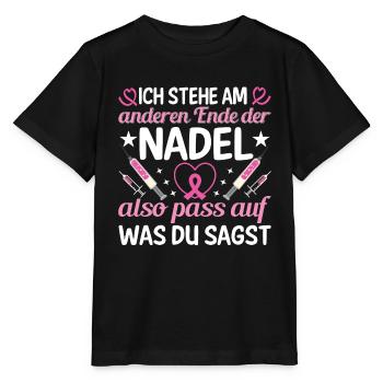 Ich Stehe Am Anderen Ende Der Nadel - Stanley/Stella Kinder T-Shirt MINI CREATOR  - Schwarz - Vorne - Mikhail (115cm)