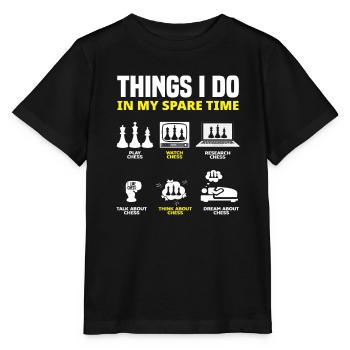 Chess Hobby Recreational Sports - Stanley/Stella MINI CREATOR Kids’ T-Shirt - black - Front - Mikhail (115cm)
