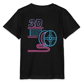 Filament 3D PLA Imprimante 3D d’impression 3D - T-shirt bio MINI CREATOR Stanley/Stella Enfant - noir - Devant - Mikhail (115cm)